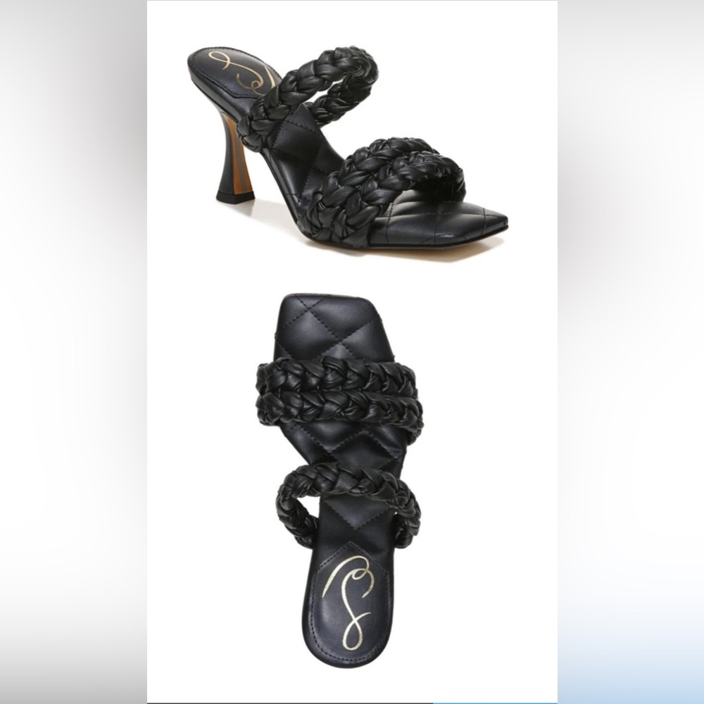 Sam Edelman Meghan Black Braided Sandals 7.5